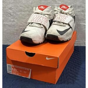 Nike Team Hustle D 8 JDI GS 6.5Y White Black Crimson AQ9977-100 w/ Box‎